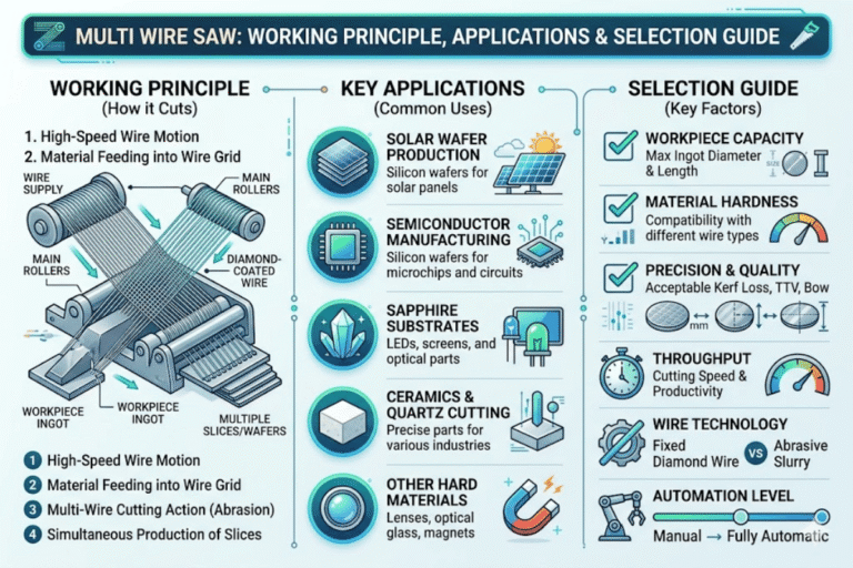 Multi Wire Saw: Working Principle, Applications & Selection Guide 55 Multi Wire Saw Working Principle, Applications & Selection Guide