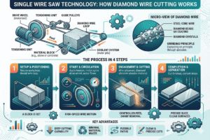 Single Wire Saw Technology How Diamond Wire Cutting Works