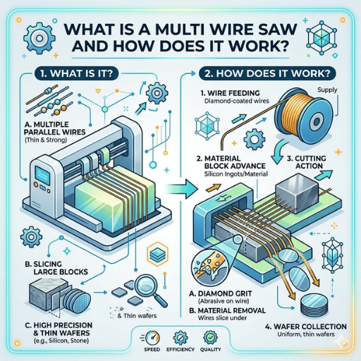 Multi Wire Saw: Working Principle, Applications & Selection Guide 1 What Is a Multi Wire Saw and How Does It Work