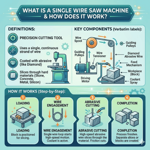 How to Choose a Single Wire Saw Machine: Selection Guide 1 What Is a Single Wire Saw Machine and How Does It Work