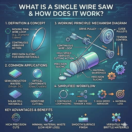 Single Wire Saw for Precision Cutting: Technical Guide 1 What Is a Single Wire Saw and How Does It Work