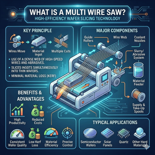 How Does a Multi Wire Saw Work? Cutting Mechanism Explained 1 What Is a Multi Wire Saw