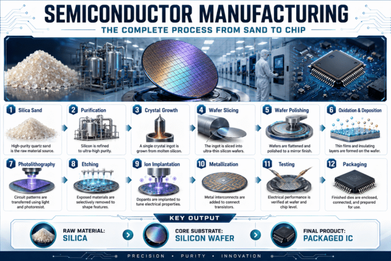Semiconductor Manufacturing: The Complete Process from Sand to Chip