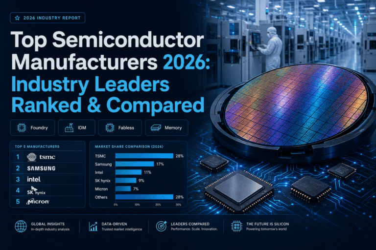 Top Semiconductor Manufacturers 2026: Industry Leaders Ranked & Compared 13 Top Semiconductor Manufacturers 2026: Industry Leaders Ranked & Compared