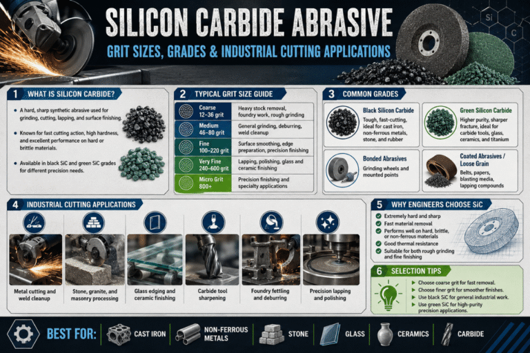 Silicon Carbide Abrasive: Grit Sizes, Grades & Industrial Cutting Applications 10 Silicon Carbide Abrasive: Grit Sizes, Grades & Industrial Cutting Applications