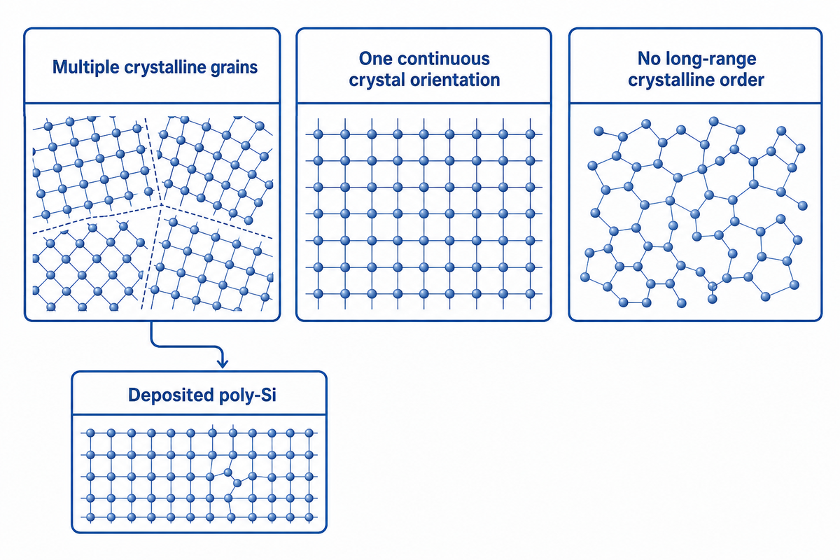 Polysilicon vs Monocrystalline and Amorphous Silicon — DONGHE