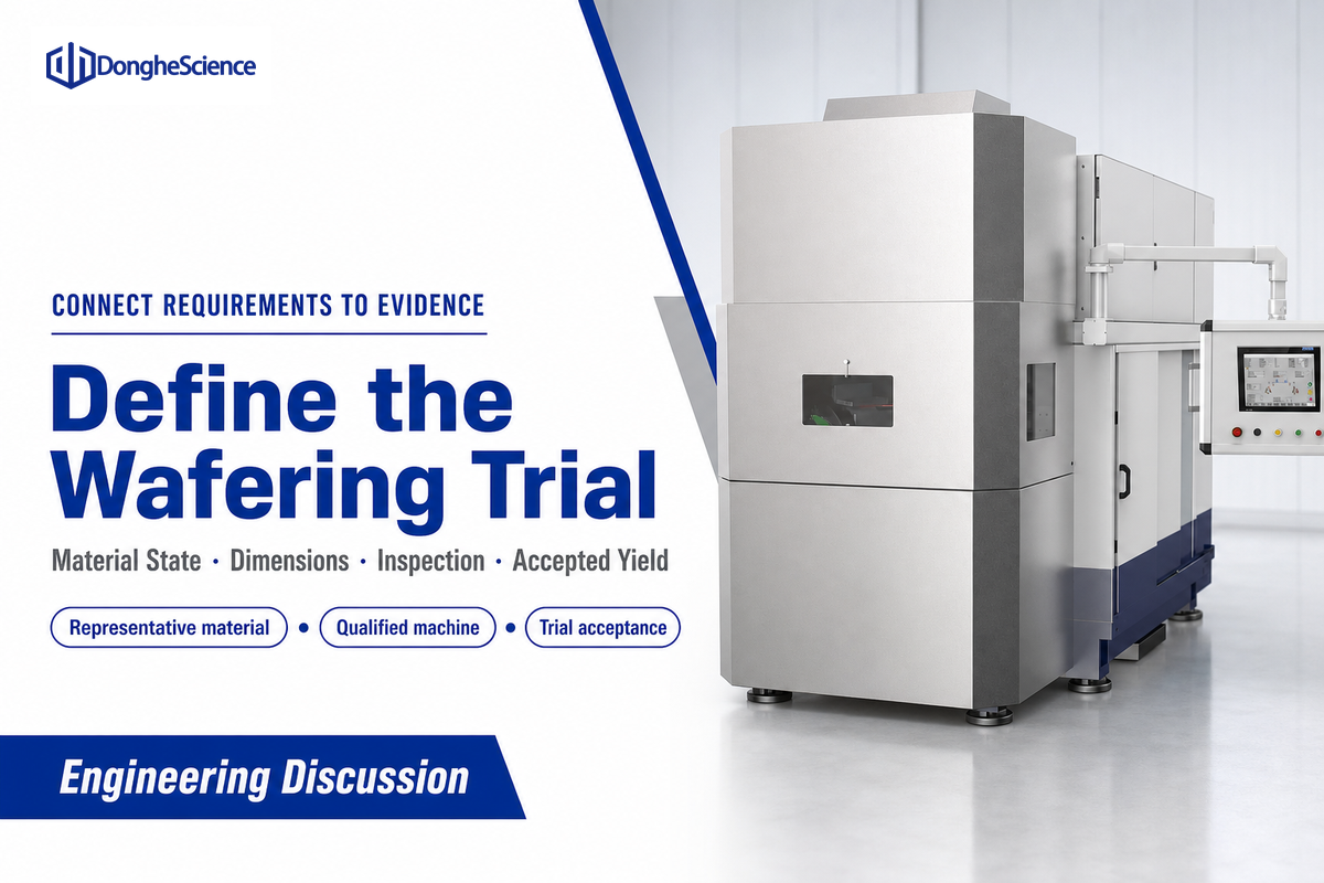 Connect Feedstock Requirements to Wafering Evidence — DONGHE